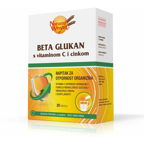 Natural Wealth Beta glukan + vitaminC + Zn 20 kesica Cene