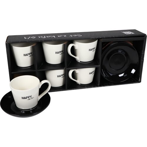 Sigma Set šoljica za kafu 180ml 6/1 porcelan Happy rxg-n24106b, Beli Cene