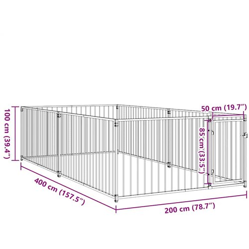 kavez za pse 200 x 400 x 100 cm Slike