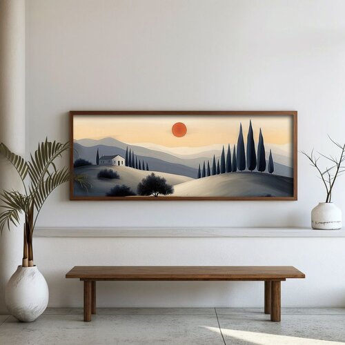 WALLXPERT FAH005-150 Multicolor Decorative Framed MDF Painting Cene