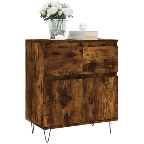  Komoda boja dimljenog hrasta 60 x 35 x 70 cm konstruirano drvo Slike