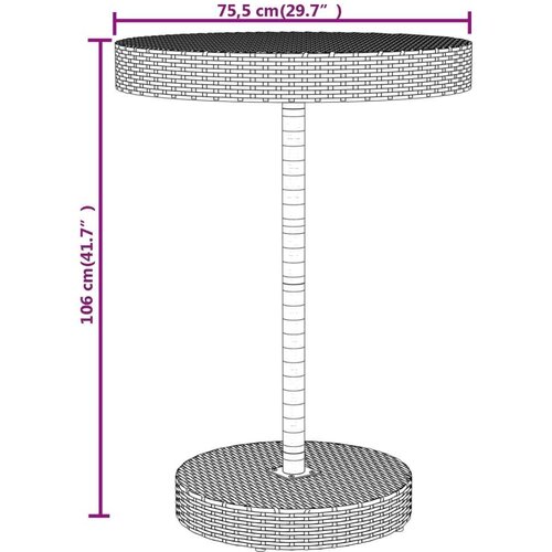  5-dijelni vrtni barski set sivi od poliratana i drva bagrema Cijene