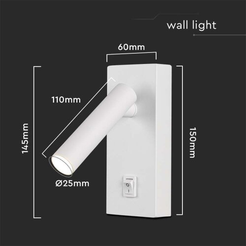  LED zidno spot svetlo LED/2W/230V 4000K bela Slike