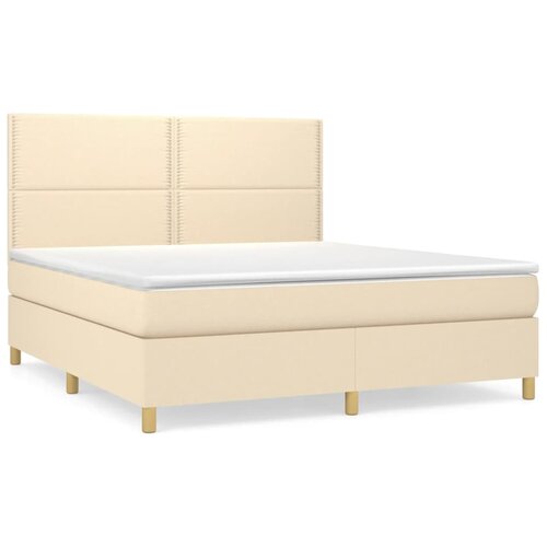 Maison Chic Box spring postelja - Vzmetna postelja z vzmetnico krem 180x200 cm blago SL8275, (21886531) Cene