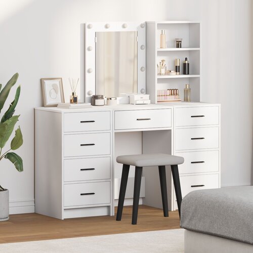 vidaXL set 3 bela mdf visoki stolp pravokoten sodobna Cene
