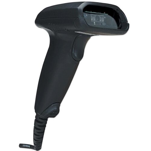 Manhattan Long Range CCD Handheld Barcode Scanner, USB, 500mm Scan Depth, Cable 1.5m, Max Ambient Light 10,000 lux (sunlight), Black, Three Year Warranty Cene
