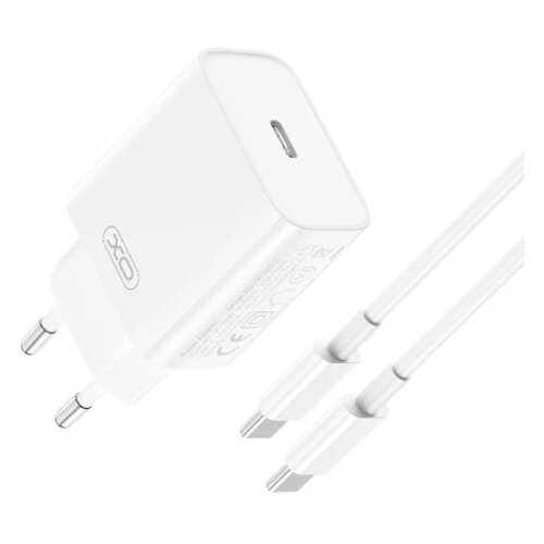 XO Polnilec za telefon CE15 1xUSB-C 20W + USB-C kabel, (20969334) Cene