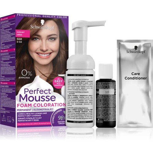 Schwarzkopf Perfect Mousse permanentna barva za lase odtenek 668 Hazelnut Cene
