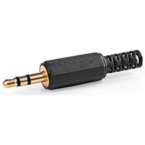 Nedis CAVC22900BKG, Audio konektor, Ravni, Mu&amp;scaron;ki, Pozlaceni, Lemljenje, Pre&amp;egrave;nik ulaza: 4,0 mm,PVC, 1 kom Slike