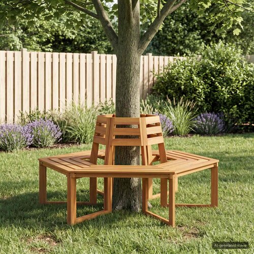 Klupa pod drvetom 2 kom. 160 x 140 x 86 cm Čvrsto drvo akacije Cijene