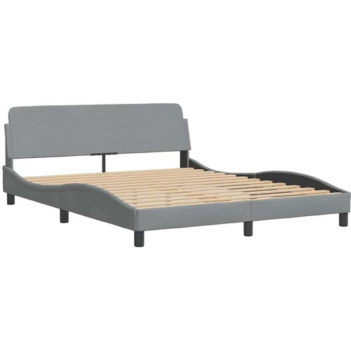 VidaXL Okvir za krevet bez madraca svjetlosivi 160 x 200 cm od tkanine Slike