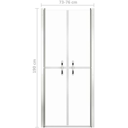 VidaXL Vrata za tu&amp;scaron;-kabinu prozirna ESG 76 x 190 cm Slike