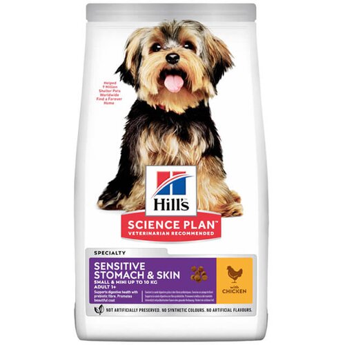 Hill’s Science Plan Sensitive Stomach & Skin Adult Small & Mini - hrana za odrasle pse malih rasa sa piletinom (1,5kg, 6kg) 1,5kg Cene