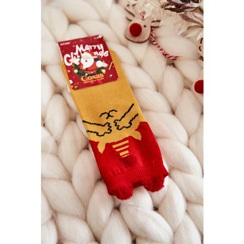Kesi Children's Christmas Socks Bear Cosas Red-Yellow