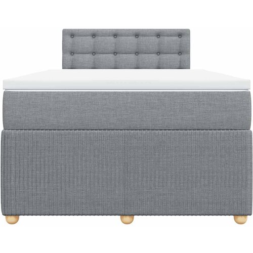  Krevet s oprugama i madracem svjetlosivi 120x190 cm od tkanine Slike