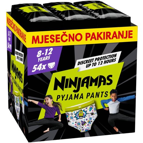 Ninjamas Pampers noćne gaćice za djevojčice i dječake, mjesečno pakiranje Cene