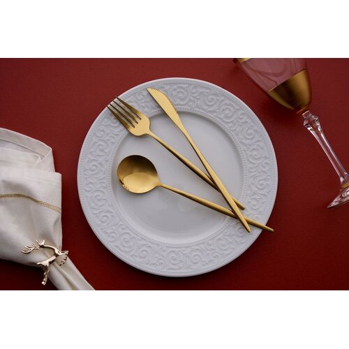 Hermia set pribora za jelo, 18 dijelova, zlatne boje Slike