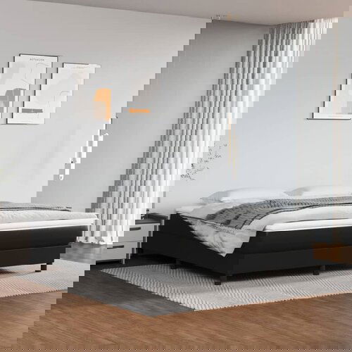 The Living Store Posteljni okvir črn 180x200 cm umetno usnje - Box Spring Posteljni Okvir, (21520871) Slike