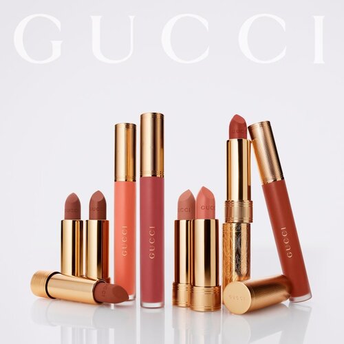 Gucci Beauty Rouge &amp;agrave; L&amp;egrave;vres Satin Lipstick satenasti ruž za usne nijansa 503 Teresina Ruby 3.5 g Slike