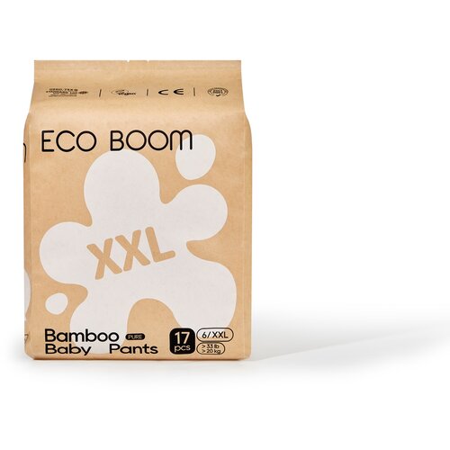 Eco boom biorazgradive pelene gaćice za bebe veličina XXL (od 17kg i vi&amp;scaron;e) 17 kom Slike