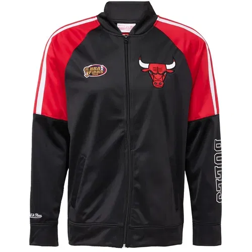 Mitchell & Ness Sportska jakna 'CHI. BULLS' kraljevsko plava / zlatno žuta / crvena / crna