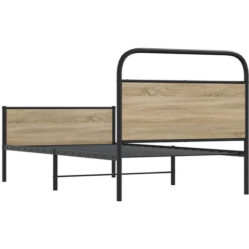 vidaXL Posteljni okvir brez vzmetnice 100x200 cm sonoma hrast inž. les Cene