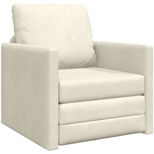 vidaXL Sofa na razvlačenje 2-u-1 Krem 74x77x81 cm Baršun Cijene