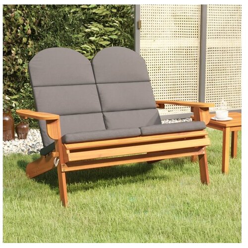  Klupa Adirondack s jastucima 126 cm masivno drvo bagrema Cene