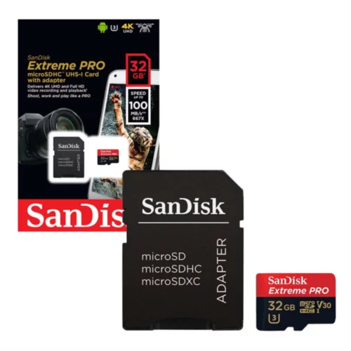 Sandisk Spominska kartica Extreme Pro Micro SDHC, 32 GB + adapter