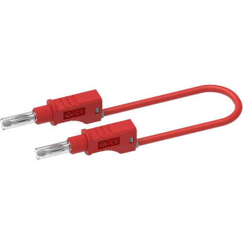 Electro PJP Preskusni kabel z bananastim vtičem\, ki ga je mogoče naložiti na enega\, + izvlečni tulec\, PVC 2\,5 mm²\, 50 cm\, rdeč 2217/600V-CD1-50R merilni vod banana moški konektor banan, (20453801) Cene