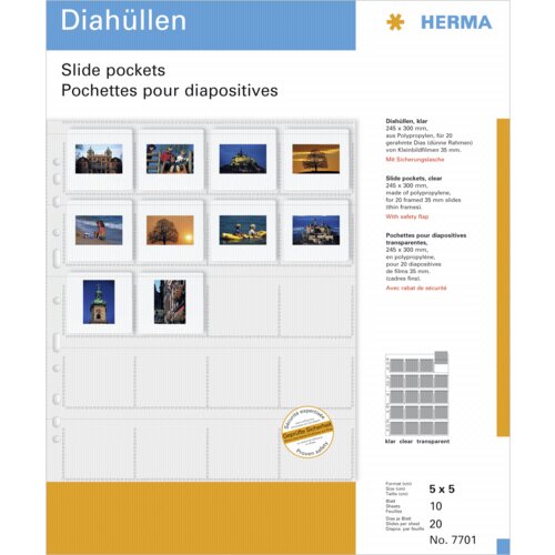 Herma Slide pockets 5x5 10 sheets clear 7701 Cijene