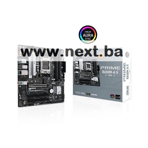 Asus MB PRIME B650M-A II-CSM AMD B650 AM5 4xDDR5 1x VGA, 1x HDMI, 1x DP, RAID, microATX Cijene
