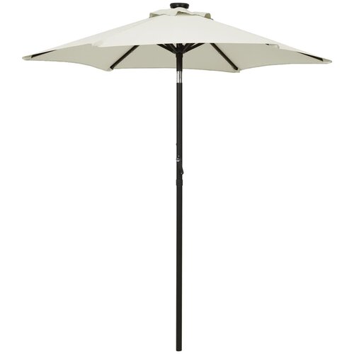  Vrtni suncobran LED boja pijeska 200 x 211 cm aluminijski Cene