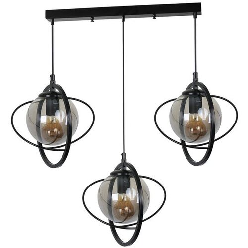 Opviq nepal 3 Lü Sıralı siyah Füme Camlı Sarkıt blackfume chandelier Cene
