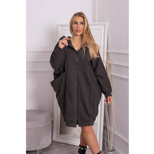 Kesi Oversize insulated sweatshirt graphite Slike