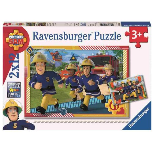 Ravensburger puzzle fireman sam 2x12kom Slike