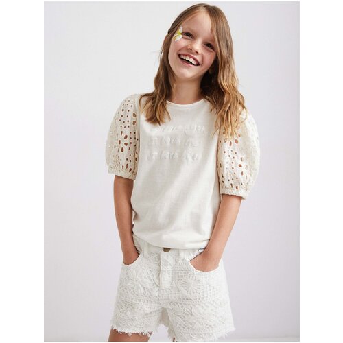 Desigual White Girly Shorts Guitarra - Girls Cene