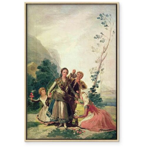  Slika - Francisco Goya &amp;ndash; Spring or the Flower Seller 60x90 U prirodnom drvenom okviru Slike