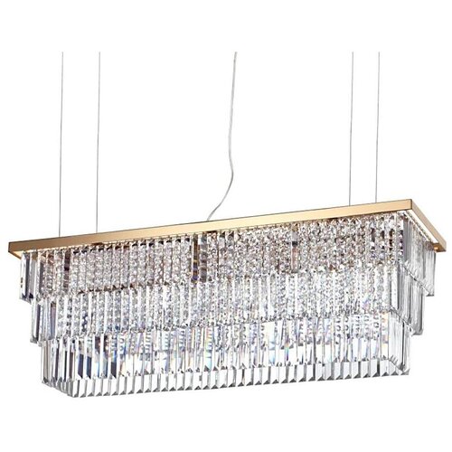 Ideal Lux kristalni luster na sajli martinez 8xE14/40W/230V u zlatnoj boji Cene