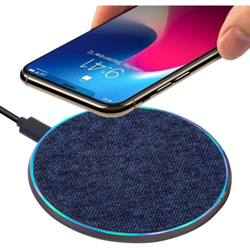 Rivacase brezžična polnilna postaja, brezžični polnilec VA4915 BL3 QC Fast Charge 10W - Samsung Galaxy S23 / iPhone 14 - moder Slike