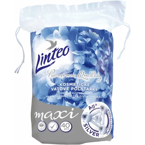 Linteo Premium Maxi blazinice za skidanje šminke Silver 40 kom