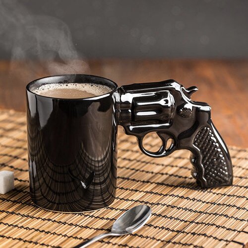  Skodelica revolver - črna Cene