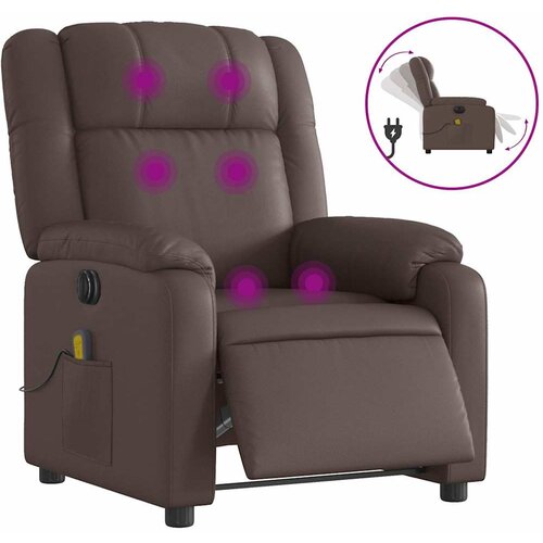 Maison Chic Električni masažni naslanjač - Relax naslanjač rjavo umetno usnje, (22134445) Cene