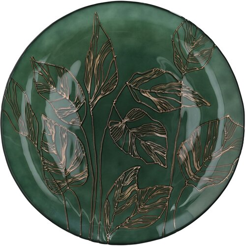 Tognana Stakleni tanjir Galassia Calathea, 28 cm, Zeleni Slike
