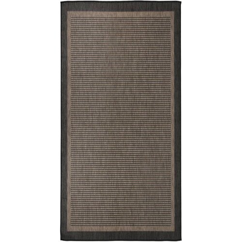VidaXL Zunanja preproga plo&amp;scaron;čato tkanje 100x200 cm temno rjava, (20668739) Slike