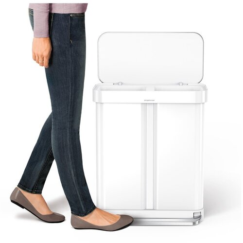 Simplehuman Bel jeklen ko&amp;scaron; za smeti 34+24 l za ločevanje odpadkov/s pedalom Dual &amp;ndash; Slike