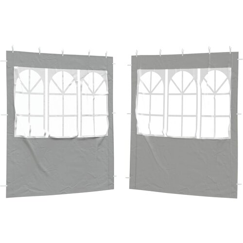 vidaXL Stranska stena zabavnega &scaron;otora 2 pcs 200 x 195 cm Svetlo siva, (5000218875) Cene
