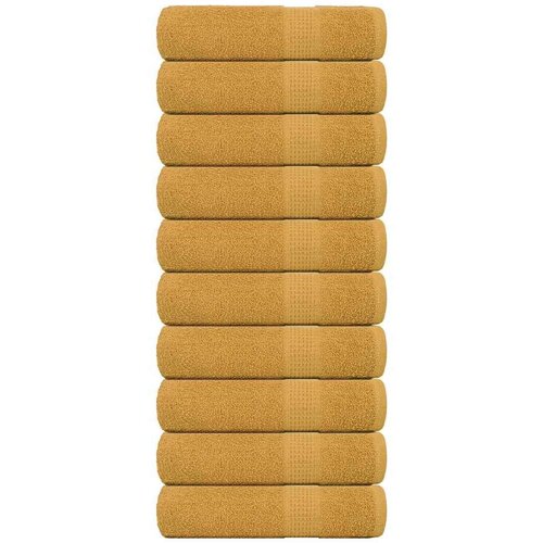 vidaXL Kopalne brisače 10 kos zlata 100x150 cm 360 g/m² 100% bombaž Cene