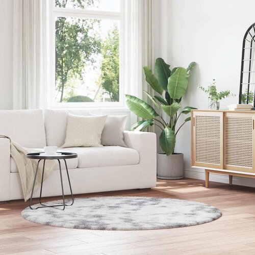 VidaXL Ko&amp;scaron;ata preproga svetlo siva 160x160 cm poliester Slike