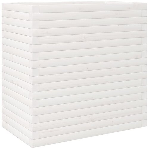  Vrtna sadilica bijela 70x40x68,5 cm od masivne borovine Slike